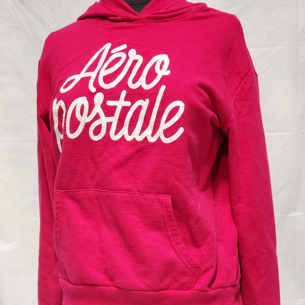 Aeropostale glitter logo hoodie